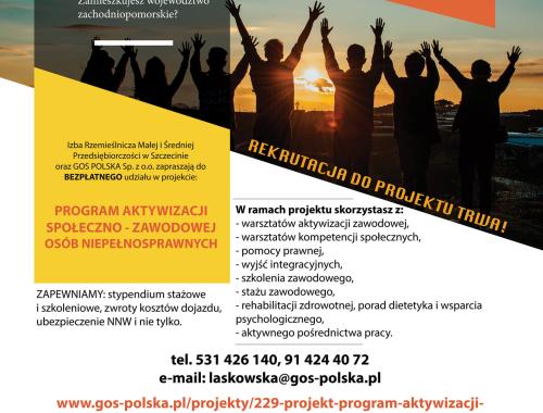 Program aktywizacji społeczno-zawodowej osób niepełnosprawnych