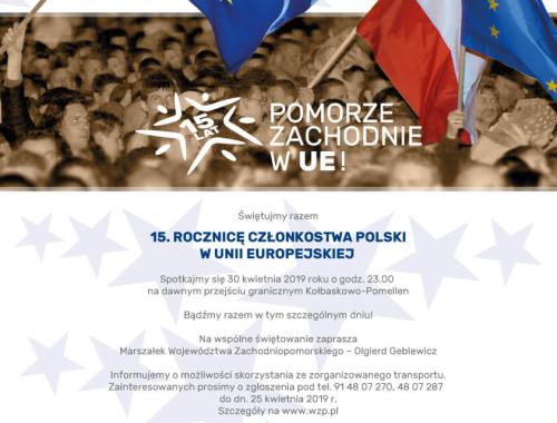 Obchody 15. rocznicy przystąpienia Polski do Unii Europejskiej