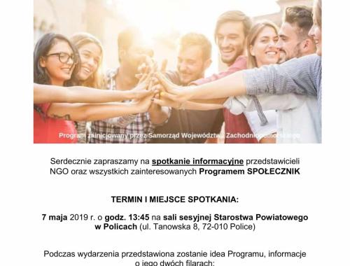 Spotkanie informacyjne dot. Programu Społecznik 2019 - 2021