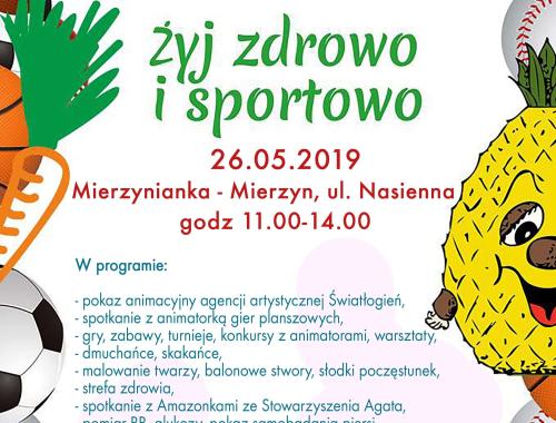 Zapraszamy na Festyn "Żyj zdrowo i sportowo"