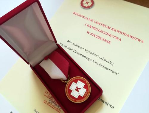 Powiat Policki "Promotorem Honorowego Krwiodawstwa"