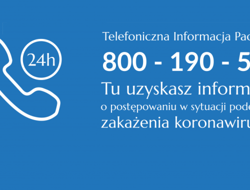 Infolinia Narodowego Funduszu Zdrowia dotycząca postępowania w sytuacji podejrzenia zakażenia koronawirusem
