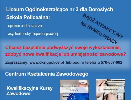 Zapraszamy do Centrum Kształcenia Zawodowego i Ustawicznego w Policach