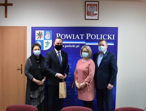 Przywitanie nowego Dyrektora Powiatowego Urzędu w Pracy w Policach 