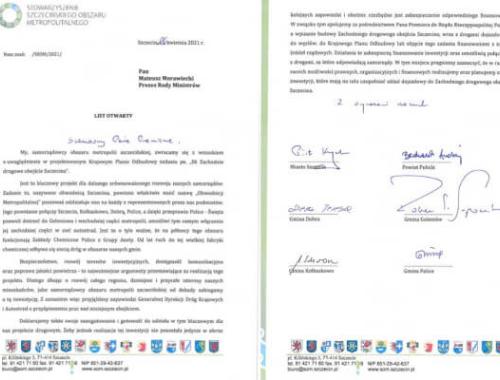 List otwarty w sprawie Zachodniego Drogowego Obejścia Szczecina
