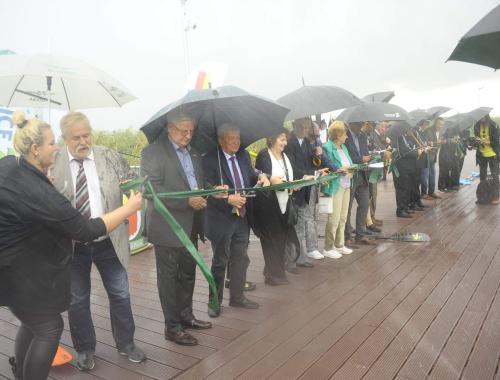 Uroczyste otwarcie odbudowanej promenady w Trzebieży