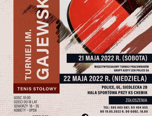 XXVIII Turniej Tenisa Stołowego im. M. Gajewskiego