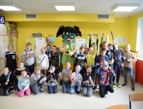 Harmonijka odwiedziła uczniów Zespołu Szkół im. I. Łukasiewicza w ramach akcji "Na drodze wybierz Życie"