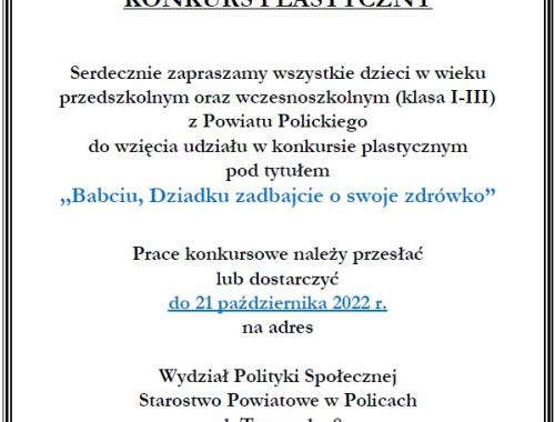 Konkurs plastyczny ,,Babciu, Dziadku zadbajcie o swoje zdrówko”