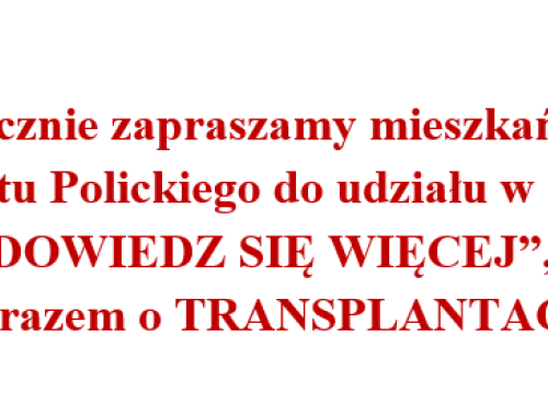TRANSPLANTACJA "DOWIEDZ SIĘ WIĘCEJ"