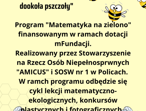 Projekt „W 3 Długie miesiące dookoła pszczoły” w SOSW nr 1 w Policach
