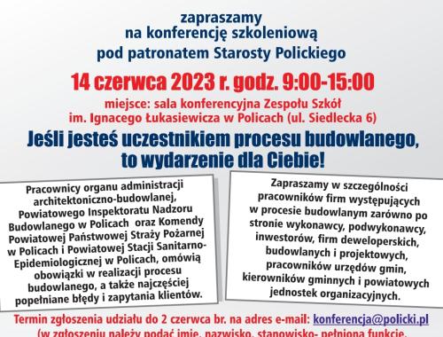 Jak budować, aby nie zwariować? Proces budowlany w praktyce- zapraszamy na konferencje szkoleniową