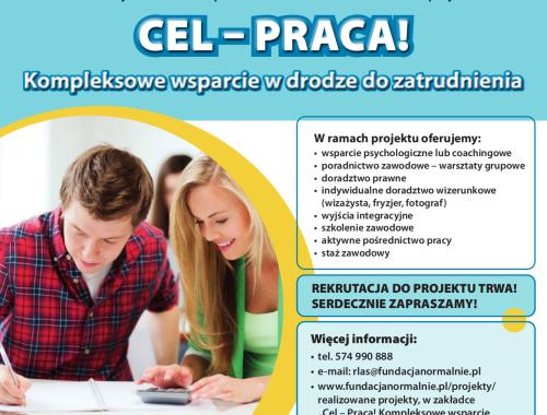 Cel – Praca! Kompleksowe wsparcie w drodze do zatrudnienia