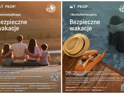 Kampania Państwowej Komisji do spraw przeciwdziałania wykorzystaniu seksualnemu małoletnich poniżej lat 15 "Bezpieczne wakacje".
