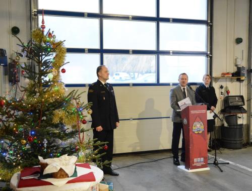 Spotkanie wigilijne w Komendzie Powiatowej Państwowej Straży Pożarnej w Policach