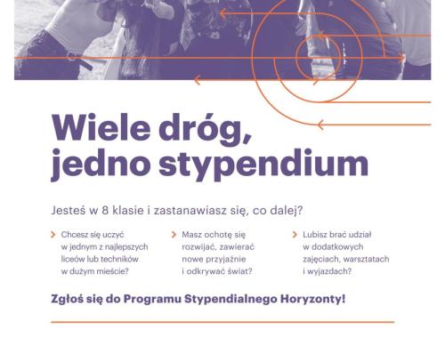 Zgłoś się do Programu Stypendialnego Horyzonty  i ucz się w wybranym liceum lub technikum w Polsce!