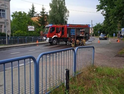 Pożar wiaduktu na ul. Asfaltowej - utrudnienia w całych Policach