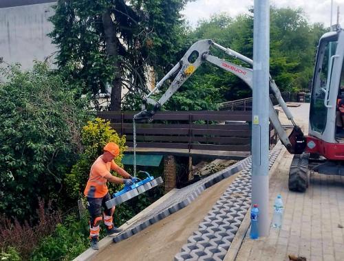 Ul. Nadbrzeżna w Policach – dodatkowe prace na rzecz trwałości inwestycji