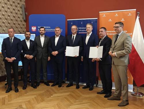 Podpisano umowę na budowę II etapu obwodnicy Przecławia i Warzymic, obwodnicy Kołbaskowa oraz odcinka granicznego A6